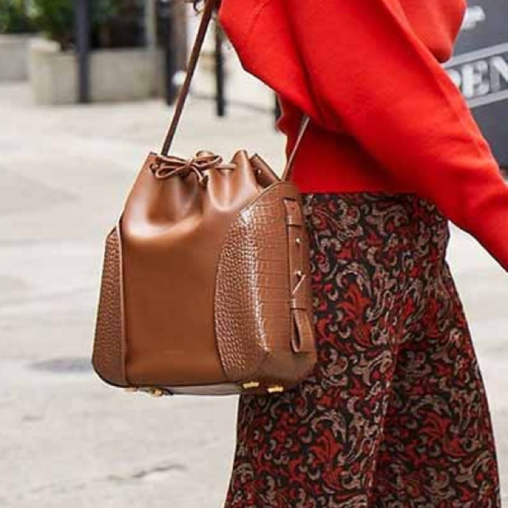 Senreve Chestnut Fiore Bucket Bag
